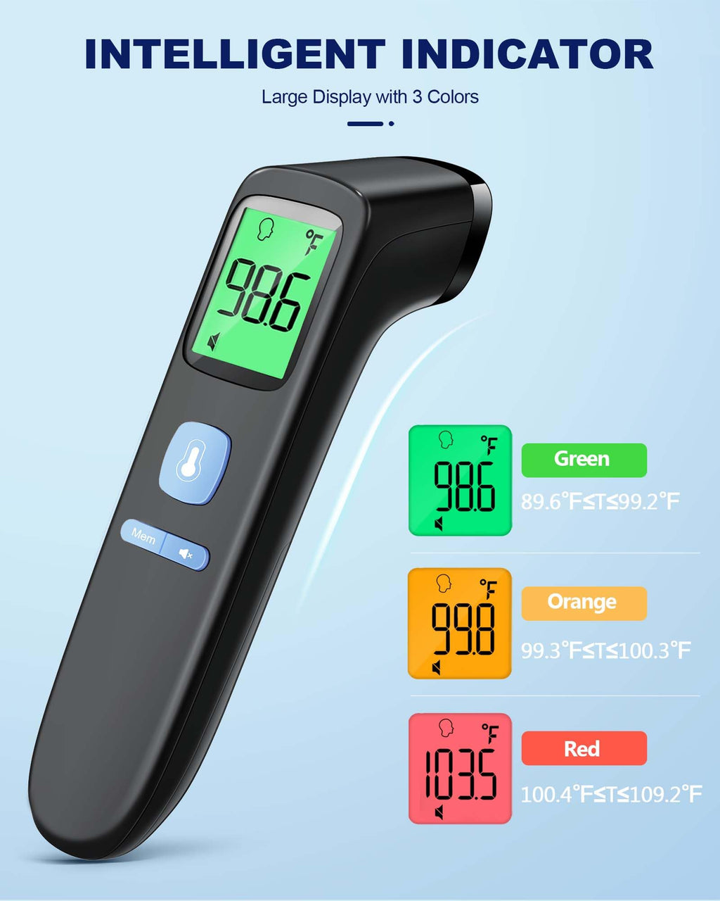 No-Touch Forehead Thermometer for Adults