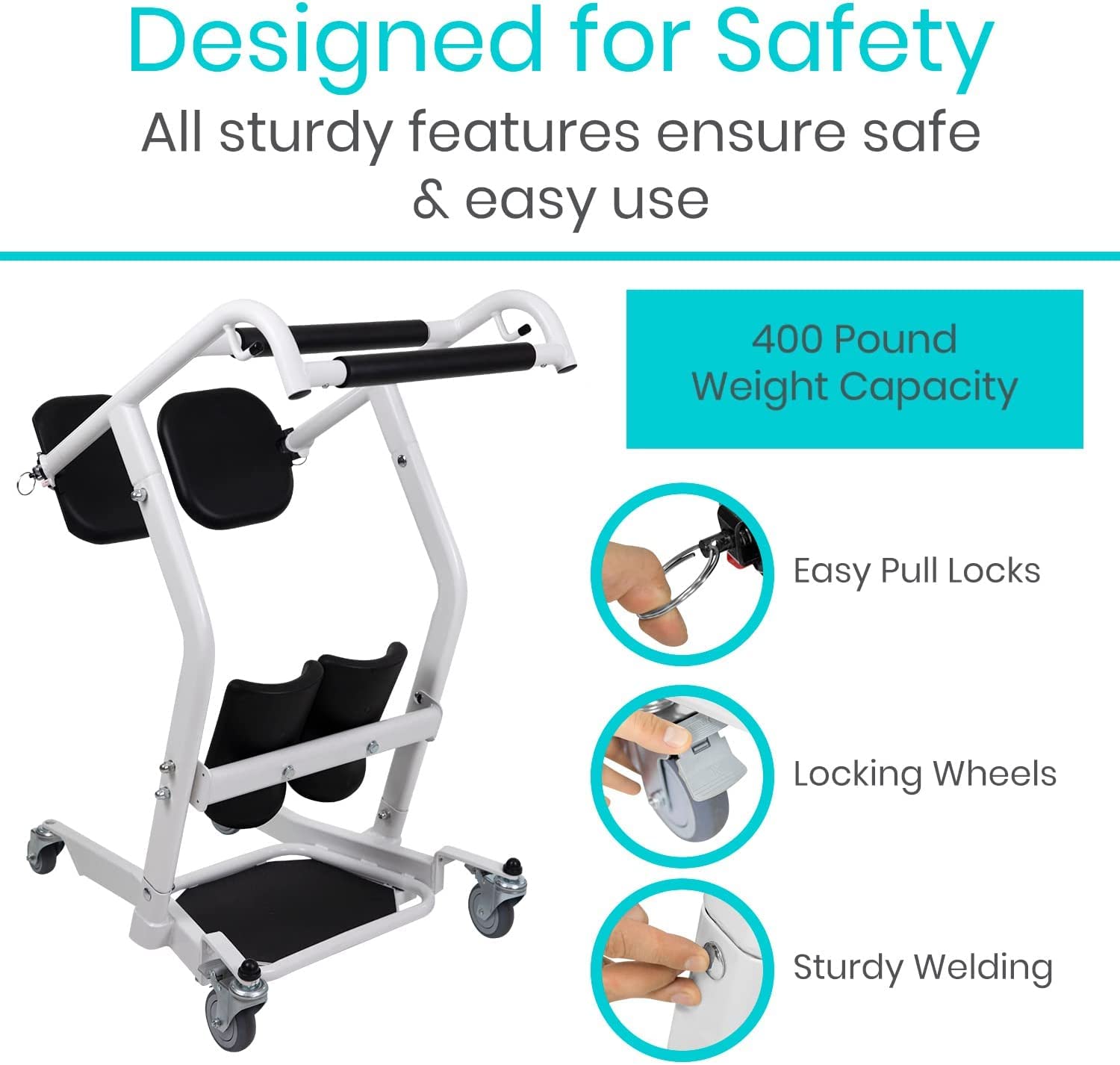 Mobility Sit to Stand Patient Lift for Handicapped - Stand Assist Lift Aid for Home Care Use