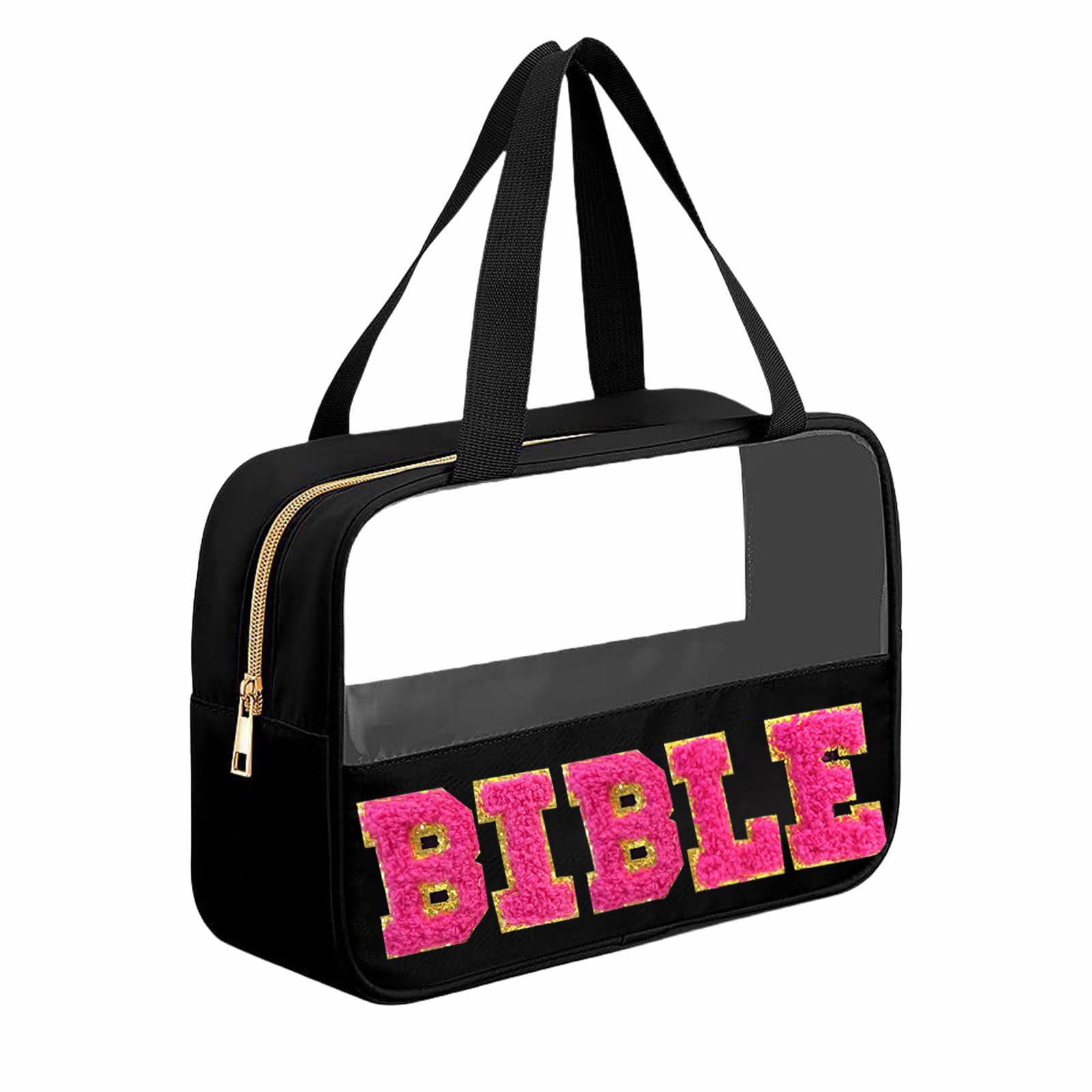 Letter MEDS Bag Clear Medical Medicine bag for Traveling Preppy Emergency Patch Bag with Handle