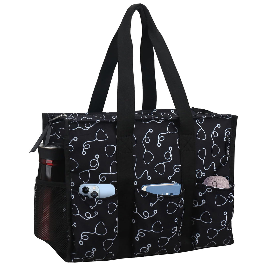 Nurse Bags for Work Nursing Bag Multiple Pockets Waterproof Organizing Zip Top Clinical Bag
