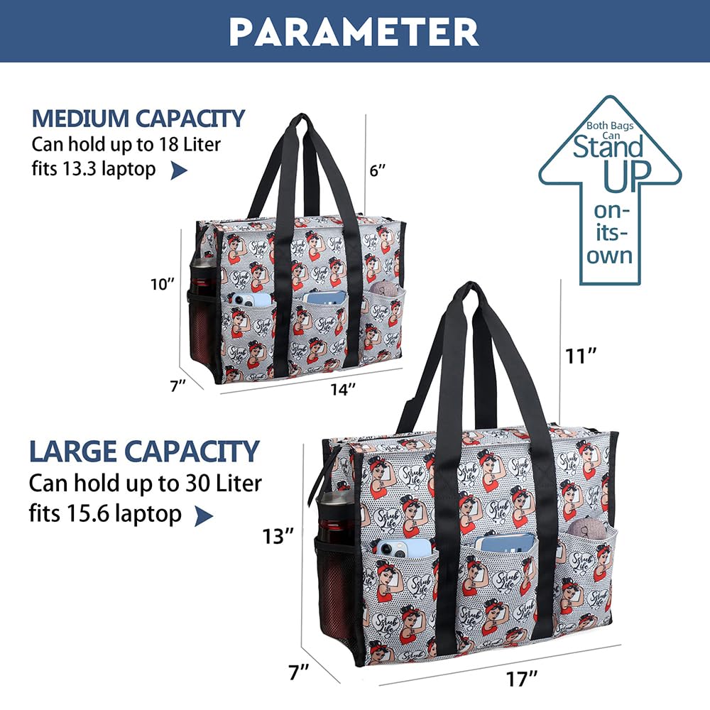 Nurse Bags for Work Nursing Bag Multiple Pockets Waterproof Organizing Zip Top Clinical Bag