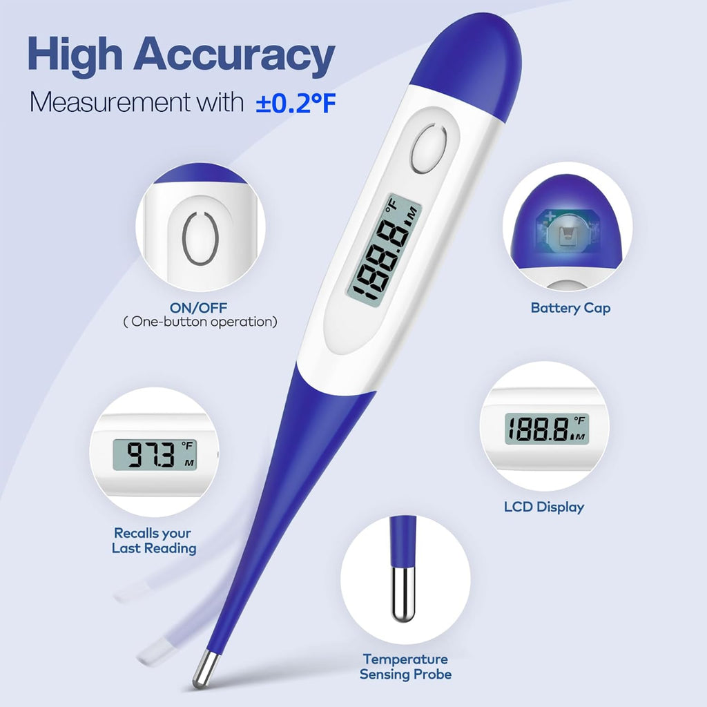 10 Seconds Digital Thermometer for Adults and Kids