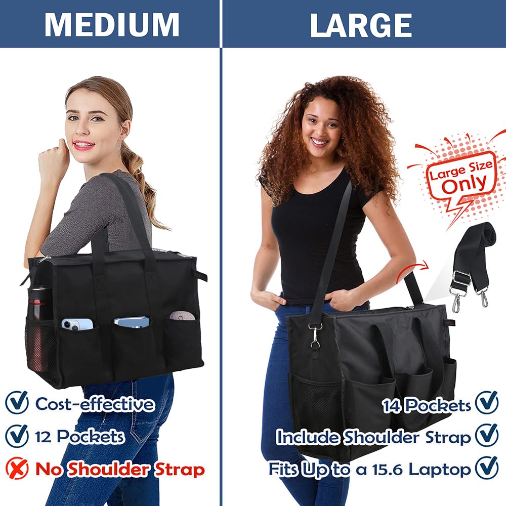 Nurse Bags for Work Nursing Bag Multiple Pockets Waterproof Organizing Zip Top Clinical Bag