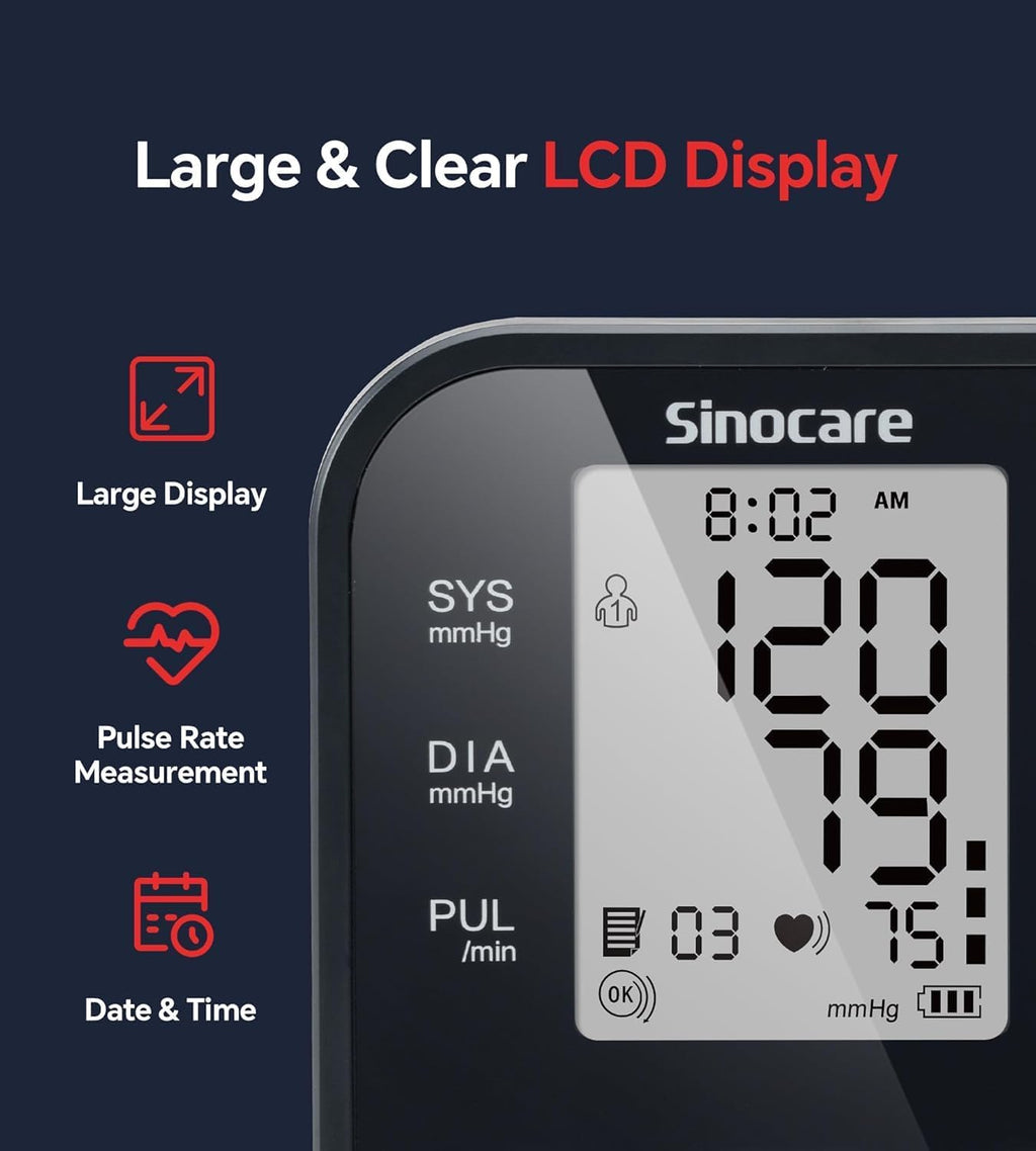 Blood Pressure Monitor, Upper Arm BP Machine for Home