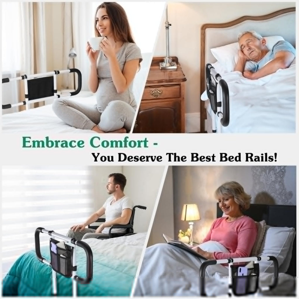 Bed Rails for Elderly Adults Safety - Extended Bed Assist Rail for Seniors - Adjustable Beds Side
