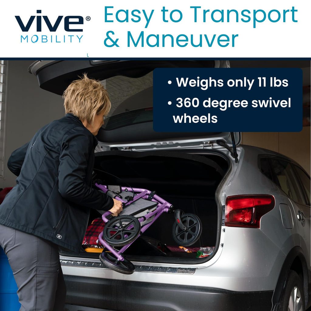 Mobility 3 Wheel Walker - Three Wheeled Rollator for Seniors