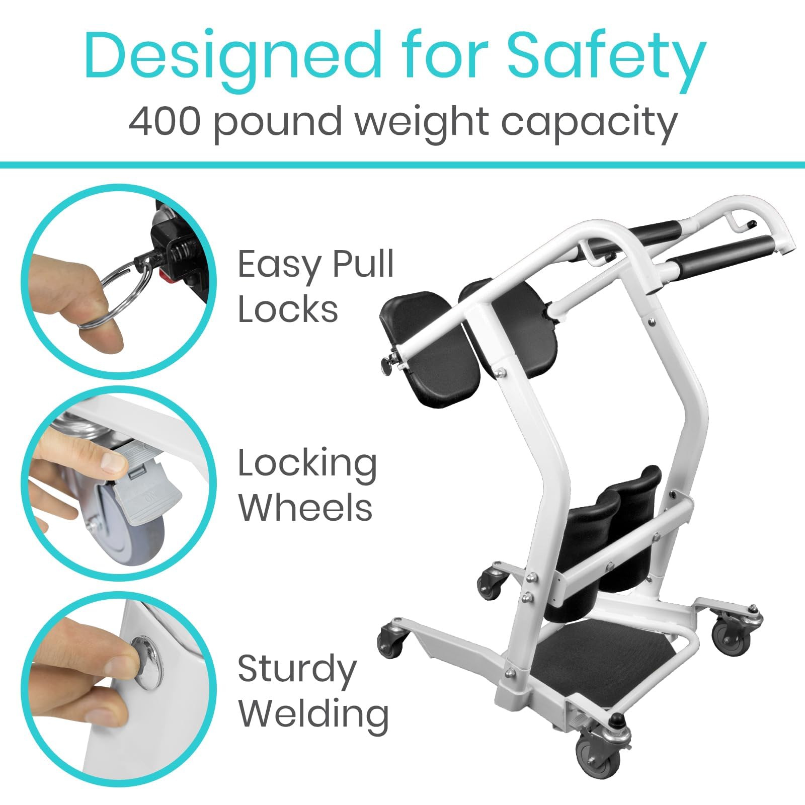 Mobility Sit to Stand Patient Lift for Handicapped - Stand Assist Lift Aid for Home Care Use
