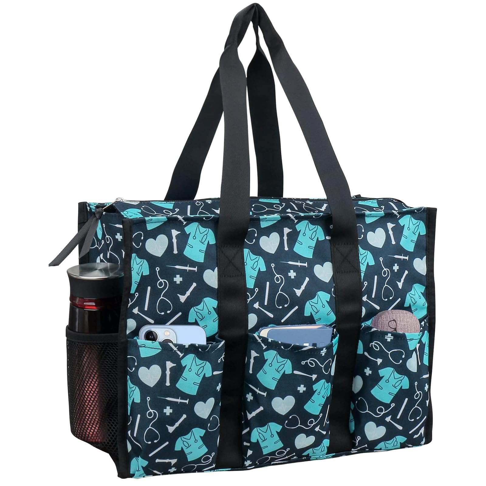 Nurse Bags for Work Nursing Bag Multiple Pockets Waterproof Organizing Zip Top Clinical Bag