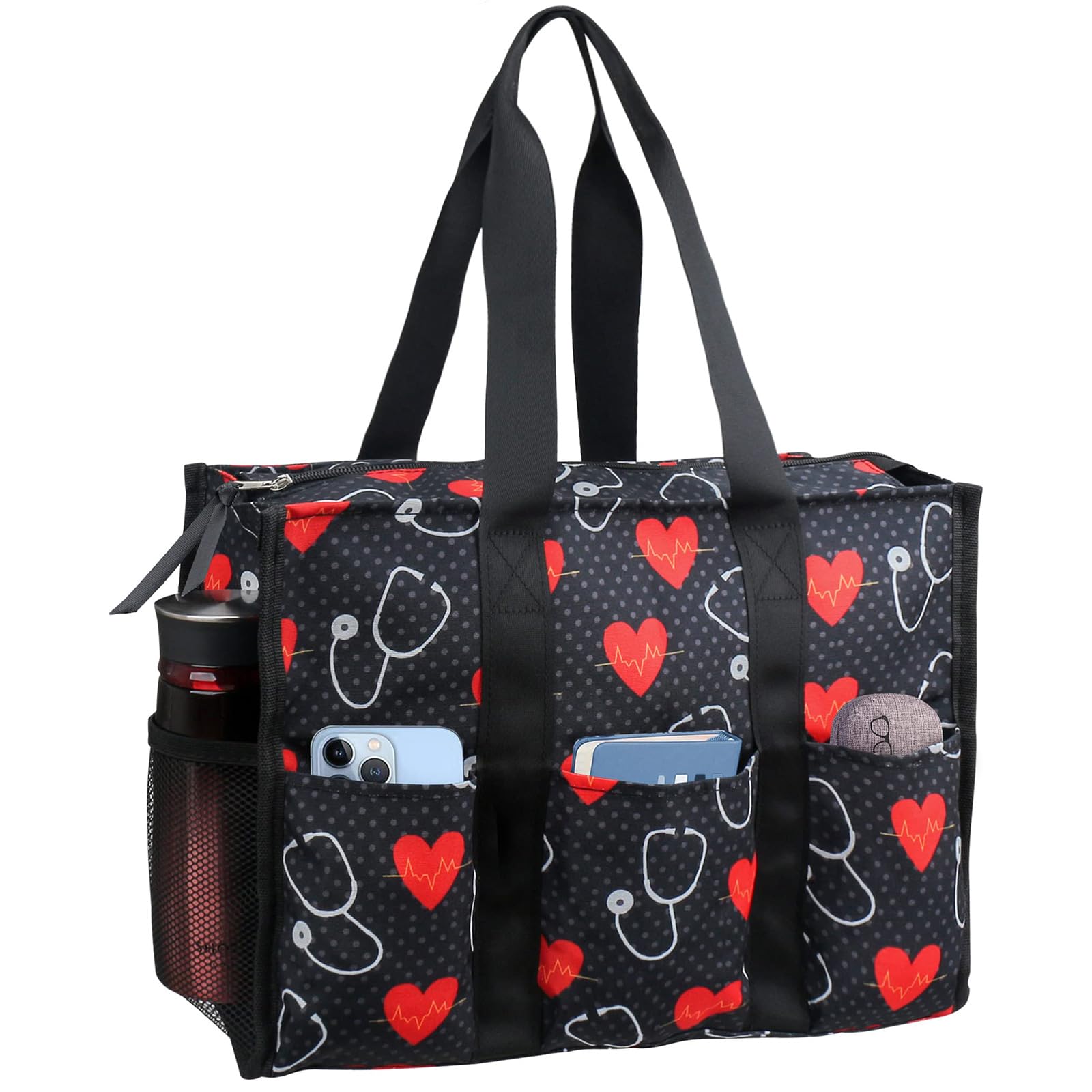 Nurse Bags for Work Nursing Bag Multiple Pockets Waterproof Organizing Zip Top Clinical Bag