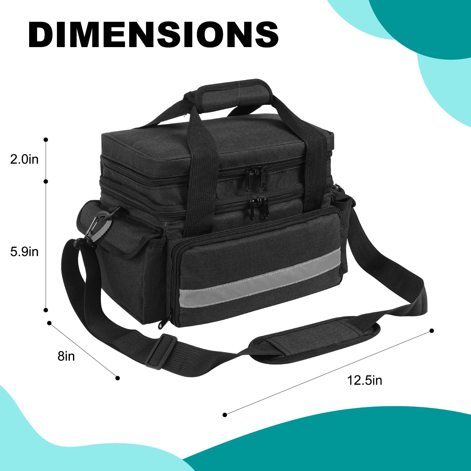 Medicine Organizer with Adjustable Divider, Double-Layer Medicine Bottle organizer Storage