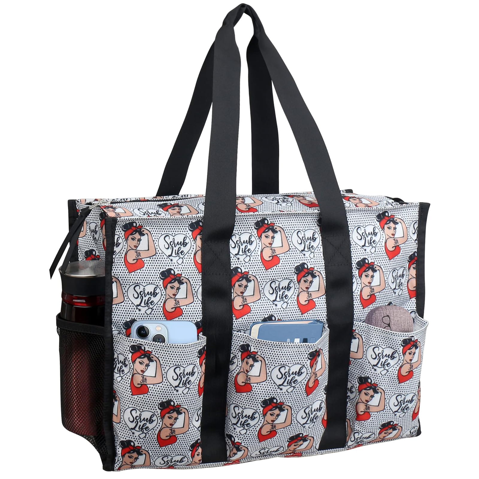 Nurse Bags for Work Nursing Bag Multiple Pockets Waterproof Organizing Zip Top Clinical Bag