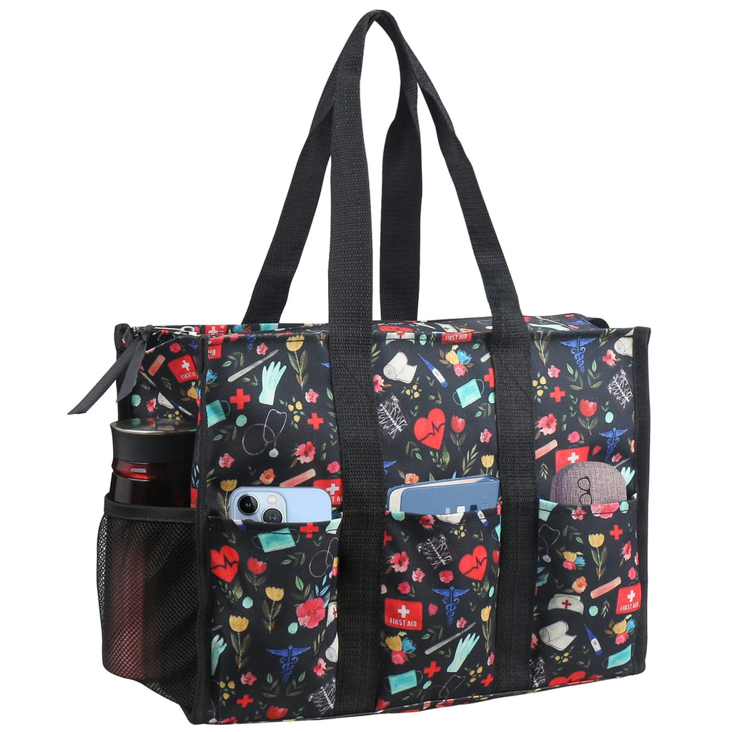 Nurse Bags for Work Nursing Bag Multiple Pockets Waterproof Organizing Zip Top Clinical Bag