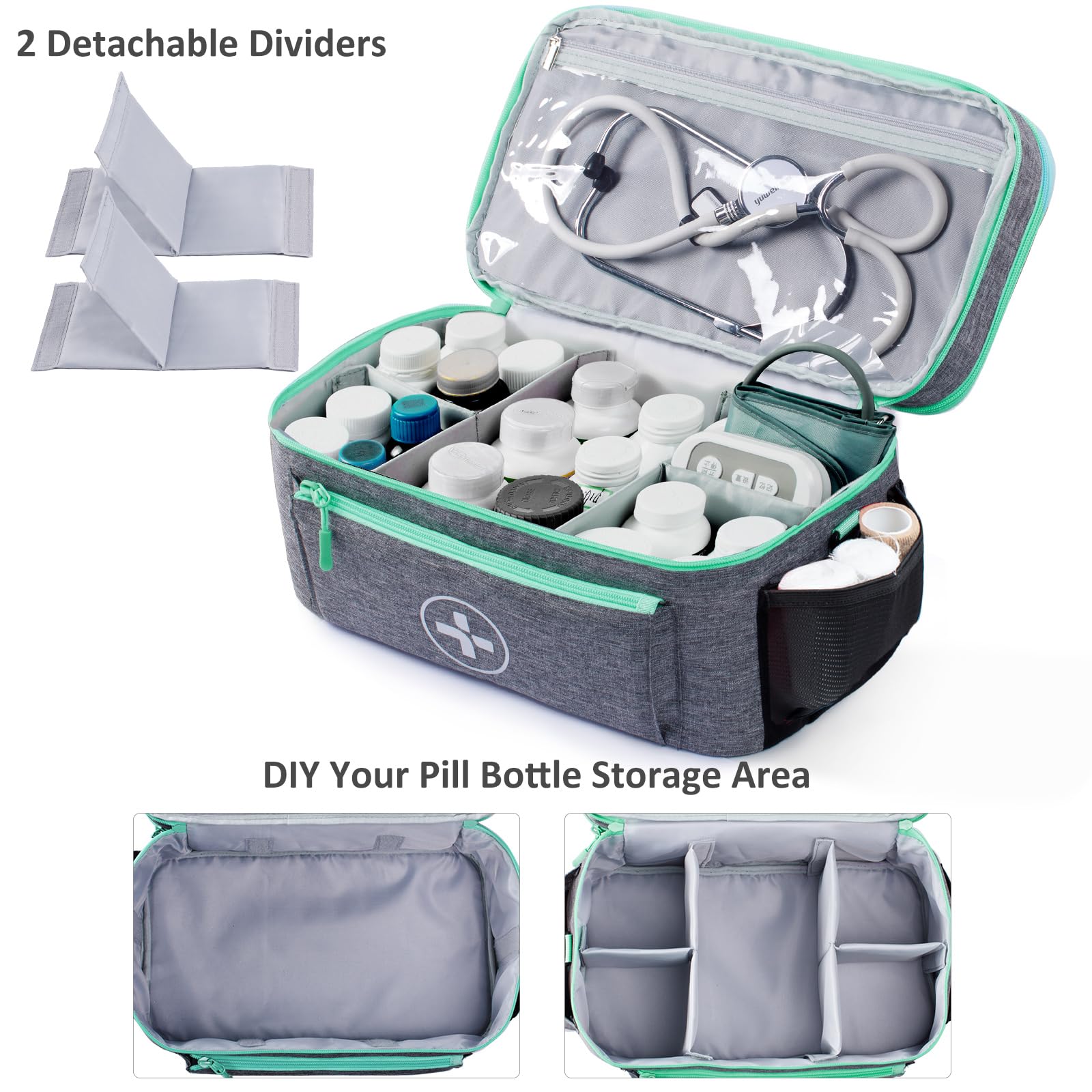Travel Medicine Bag Organizer, Medical Bag Empty