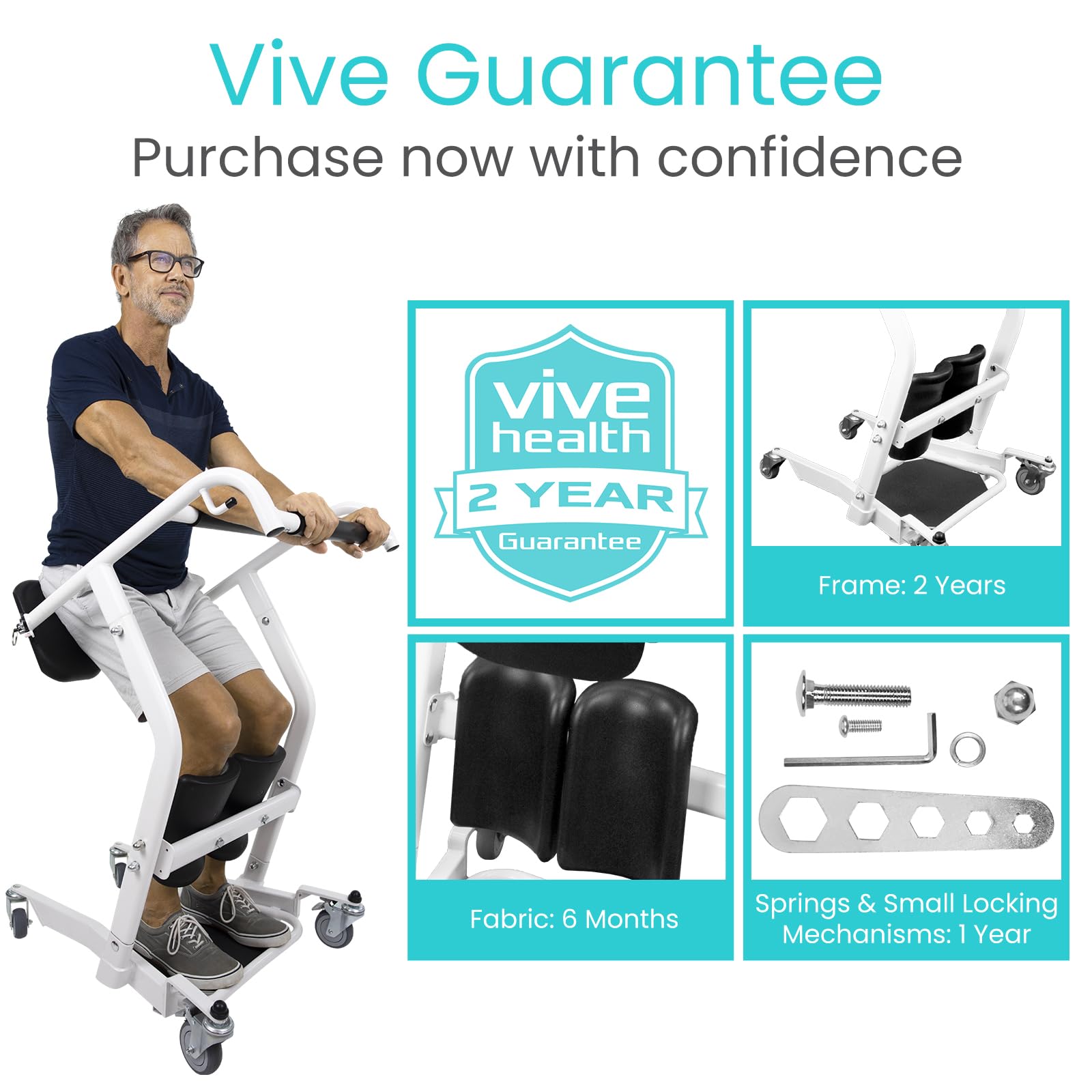 Mobility Sit to Stand Patient Lift for Handicapped - Stand Assist Lift Aid for Home Care Use