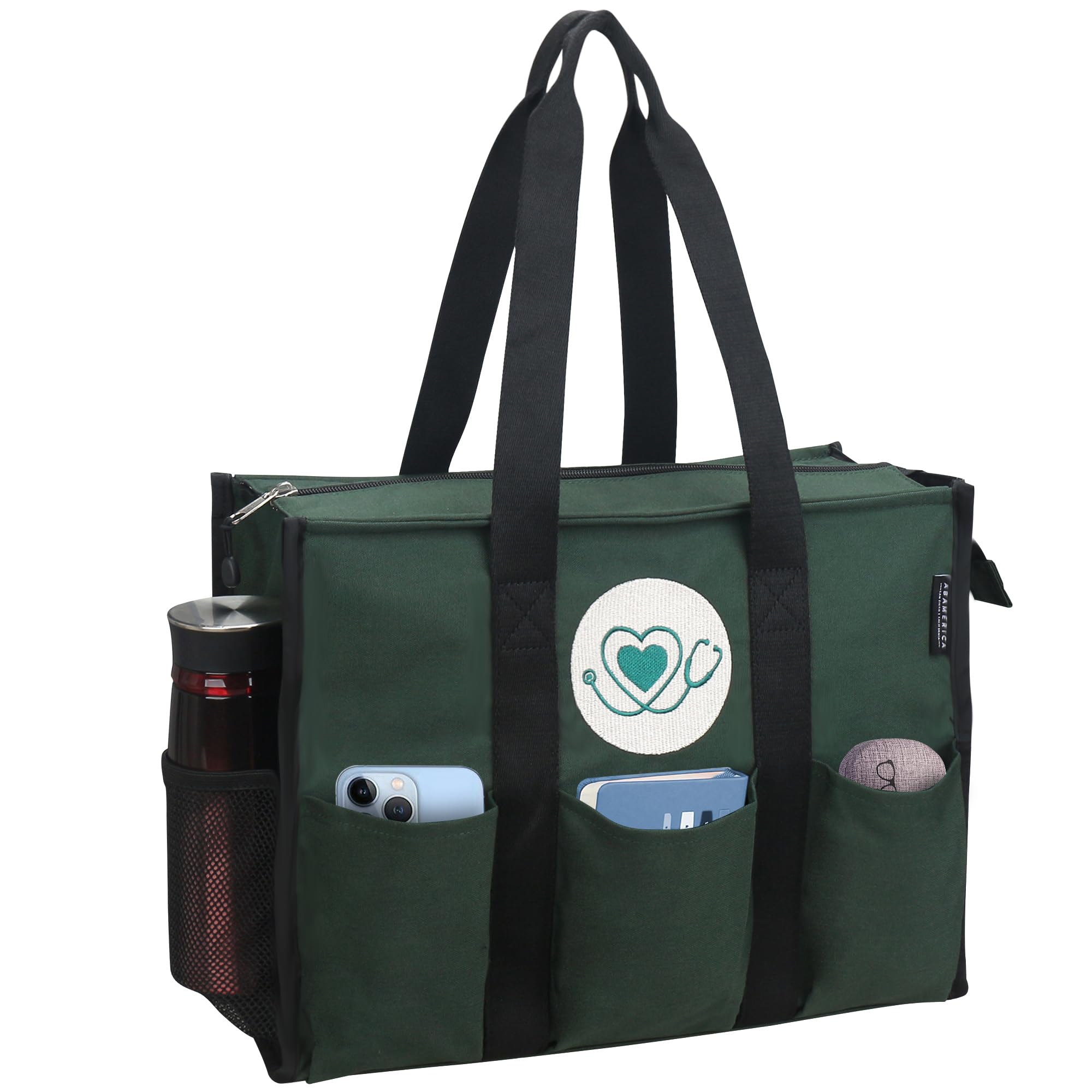 Nurse Bags for Work Nursing Bag Multiple Pockets Waterproof Organizing Zip Top Clinical Bag