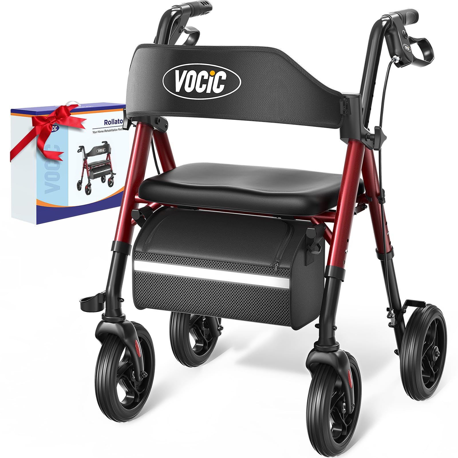Walkers for Seniors, Z21 Rollator Walker with Seat Supports 350lb
