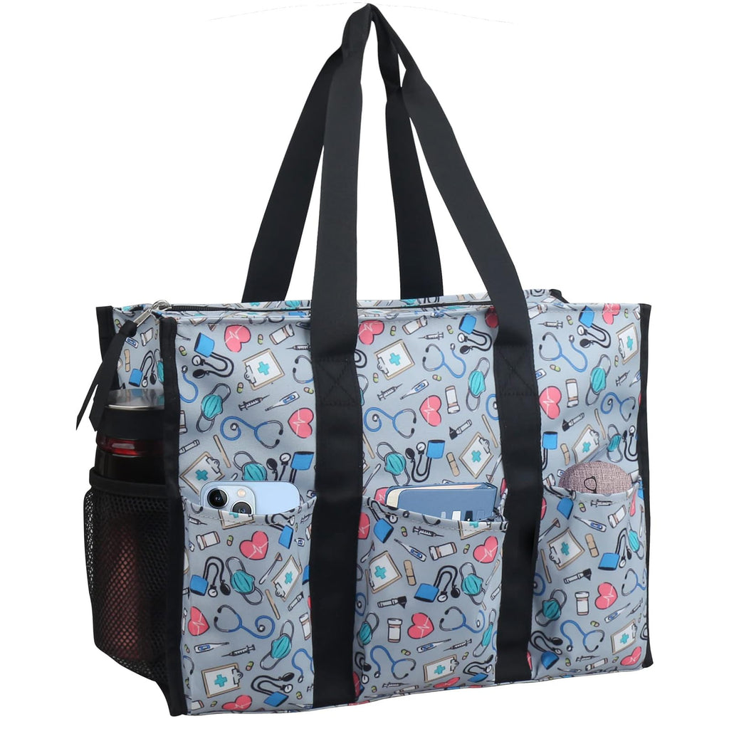 Nurse Bags for Work Nursing Bag Multiple Pockets Waterproof Organizing Zip Top Clinical Bag