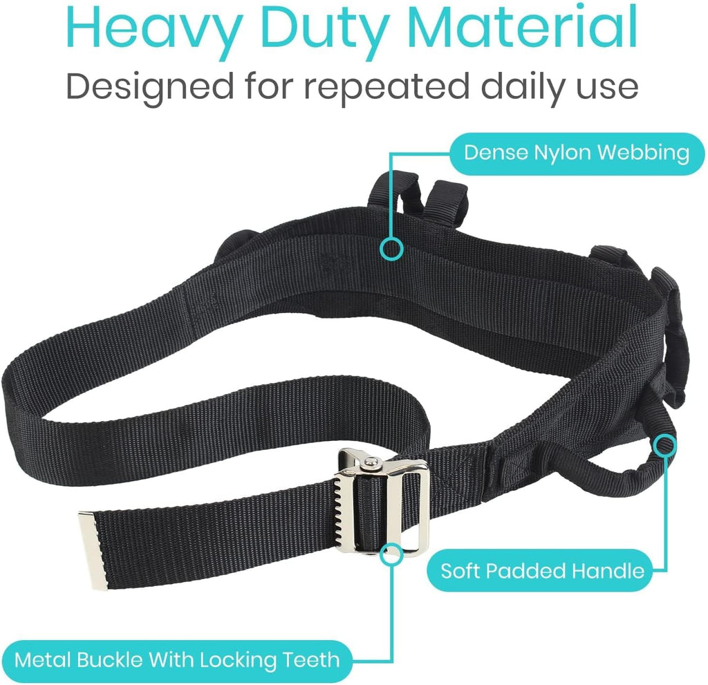 Gait Belt (300lbs) Transfer Belt with Handles - Medical Nursing Safety Patient Assist - Bariatric, Elderly, Handicap, Physical Therapy