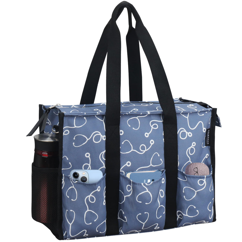 Nurse Bags for Work Nursing Bag Multiple Pockets Waterproof Organizing Zip Top Clinical Bag