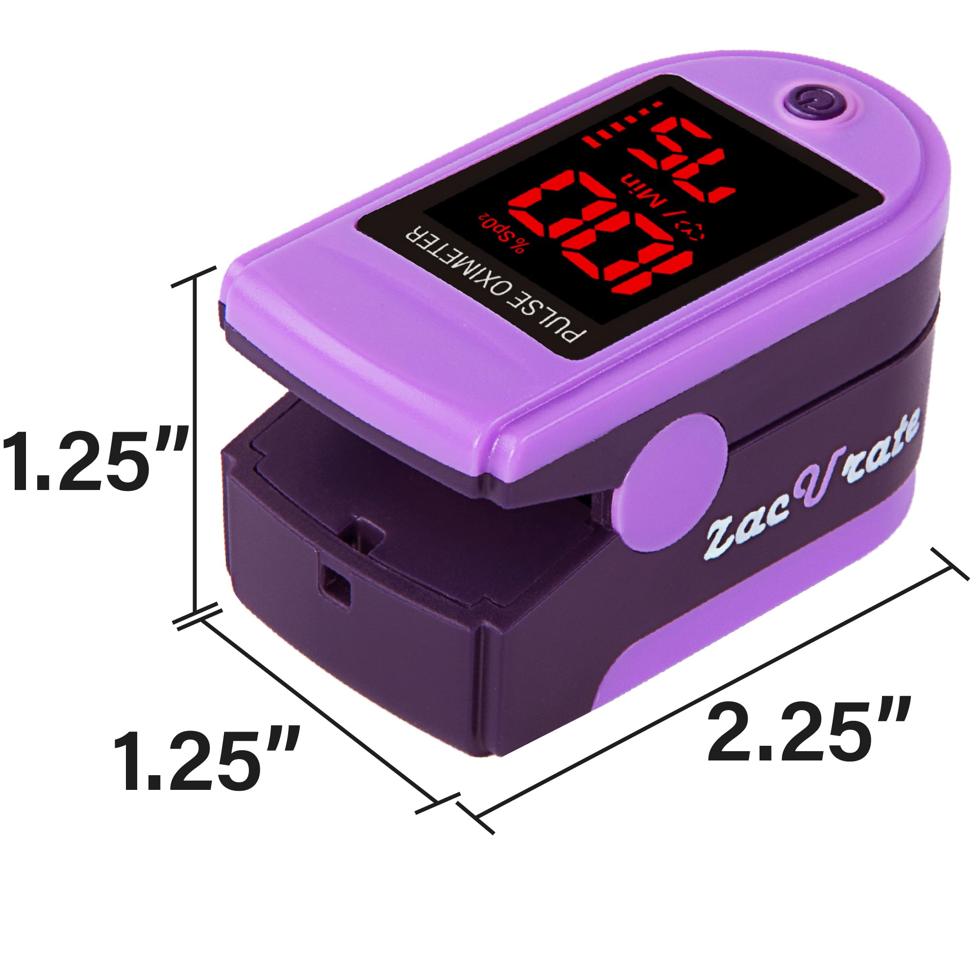 500DL Fingertip Pulse Oximeter Blood Oxygen Saturation Monitor with Silicone Cover, Batteries and Lanyard