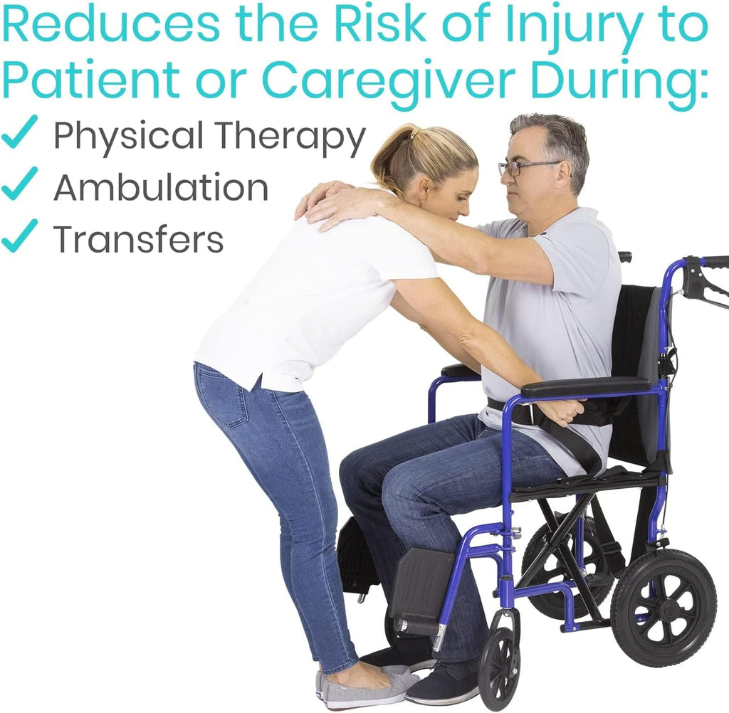 Gait Belt (300lbs) Transfer Belt with Handles - Medical Nursing Safety Patient Assist - Bariatric, Elderly, Handicap, Physical Therapy