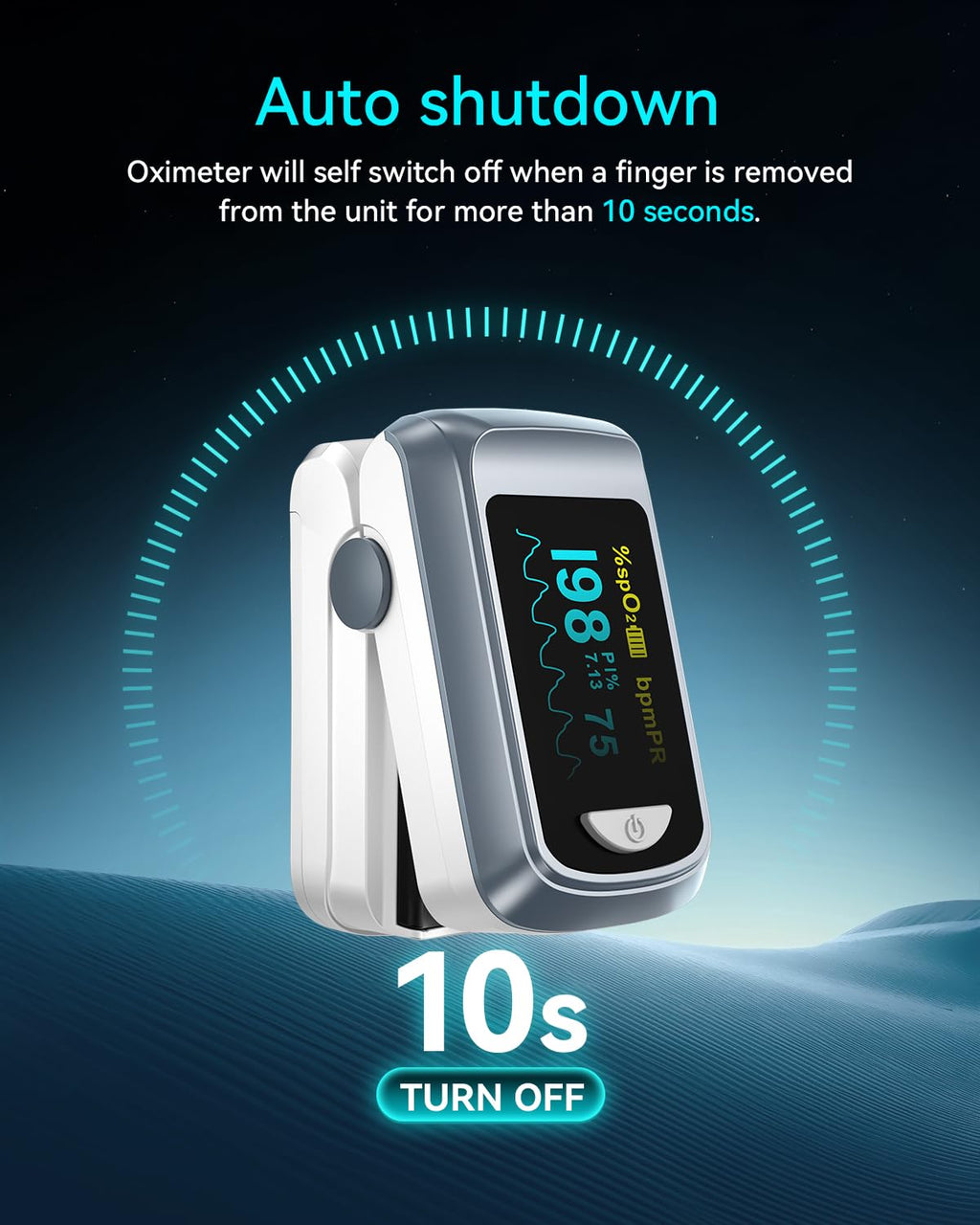 Fingertip Pulse Oximeter Blood Oxygen Saturation Monitor Pulse