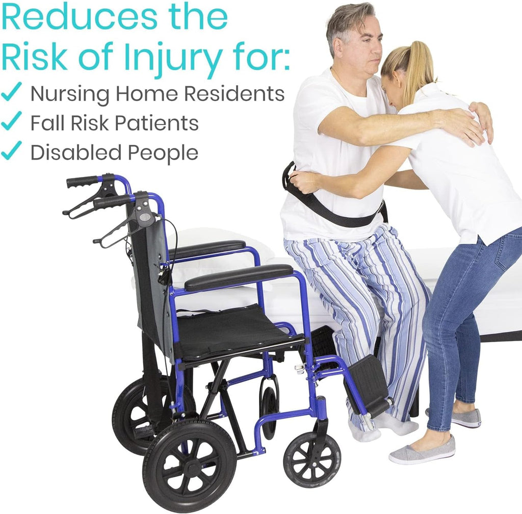 Gait Belt (300lbs) Transfer Belt with Handles - Medical Nursing Safety Patient Assist - Bariatric, Elderly, Handicap, Physical Therapy