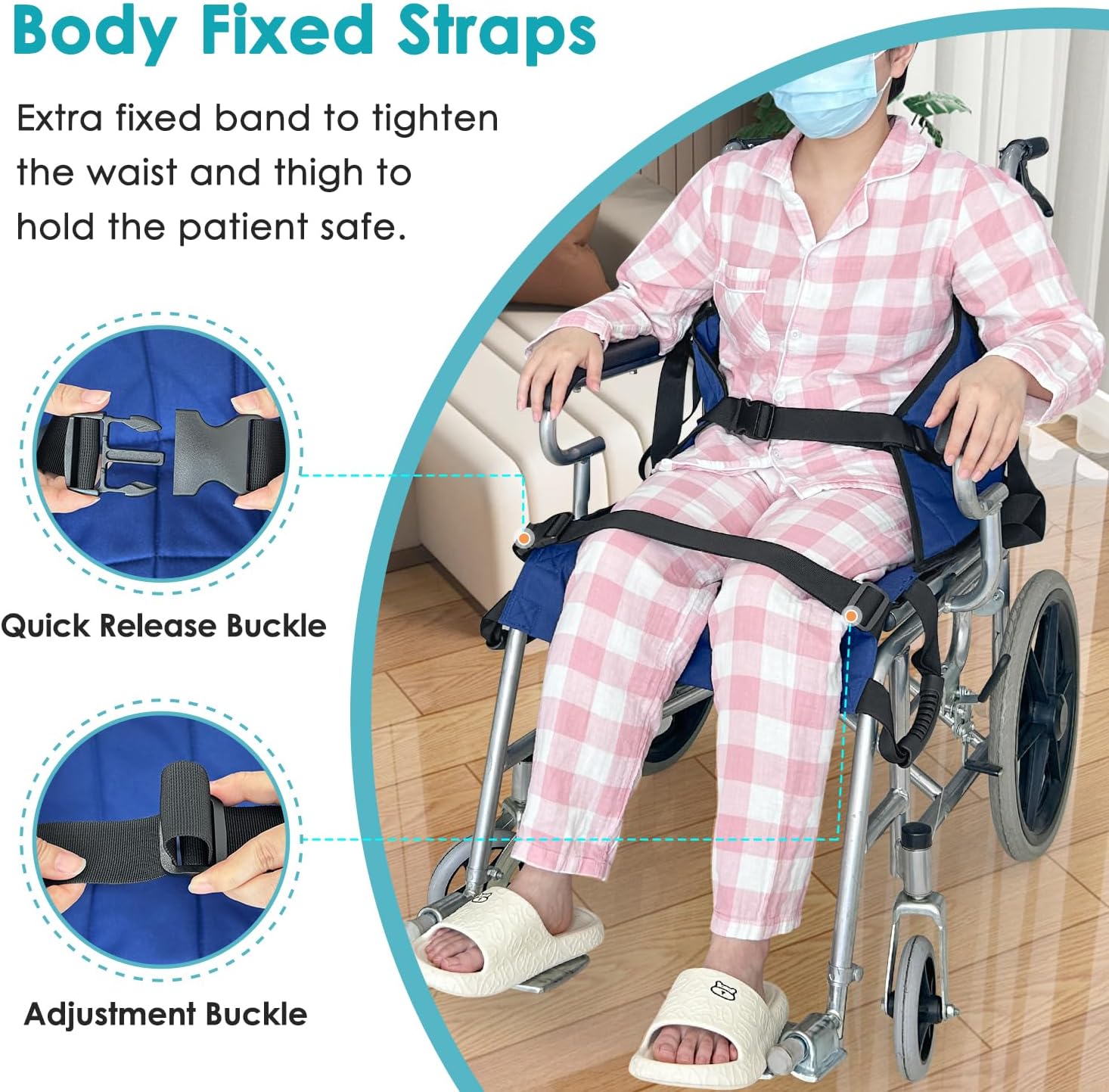 Patient Lift Transfer Belt from Bed to Wheelchair Stair Transfer Emergency Evacuation Chair Pad Safety Medical Lift