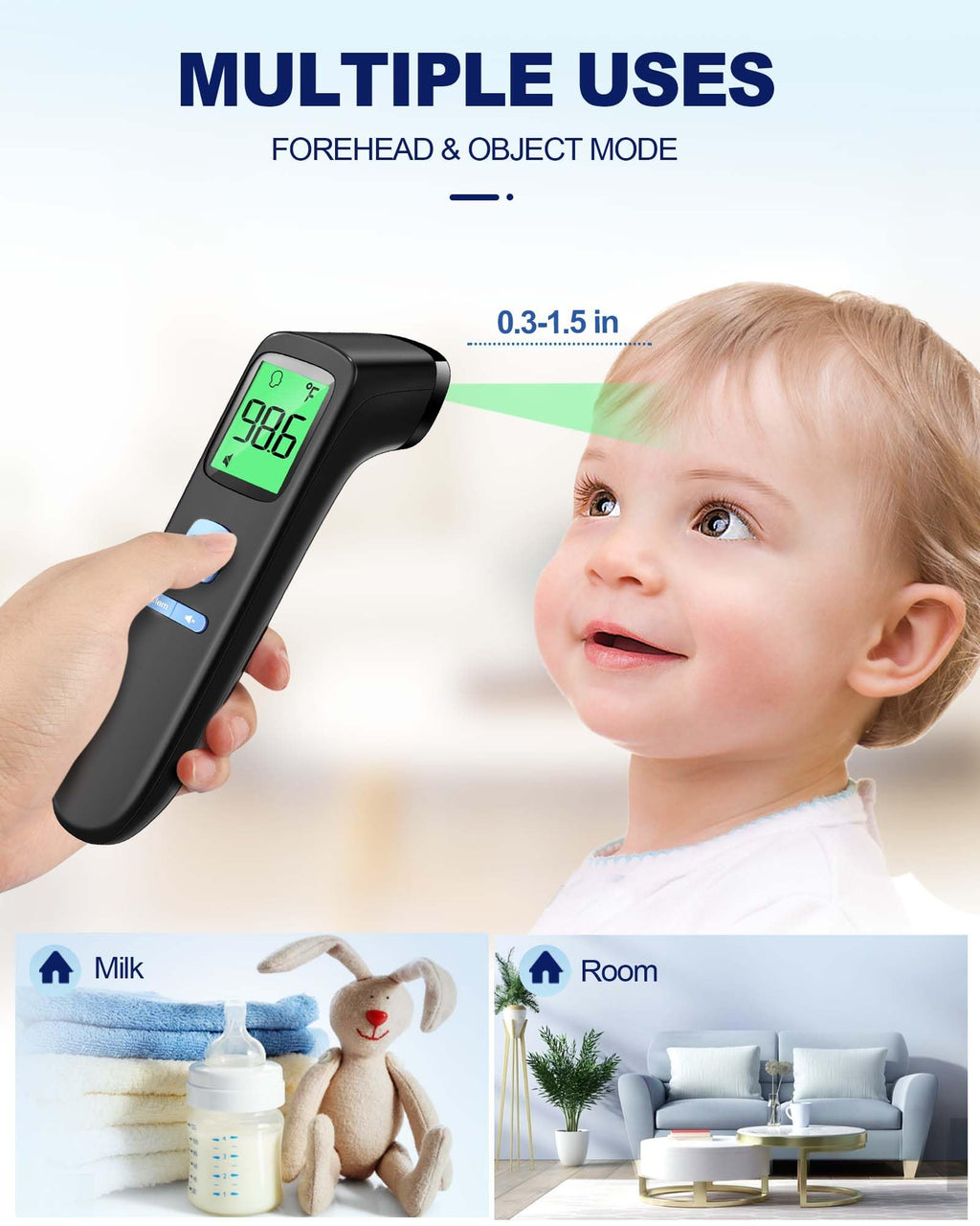 No-Touch Forehead Thermometer for Adults