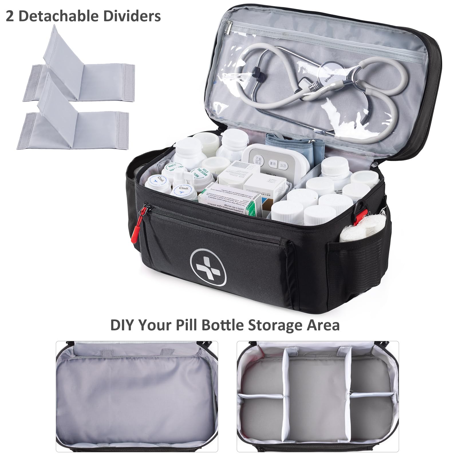 Travel Medicine Bag Organizer, Medical Bag Empty