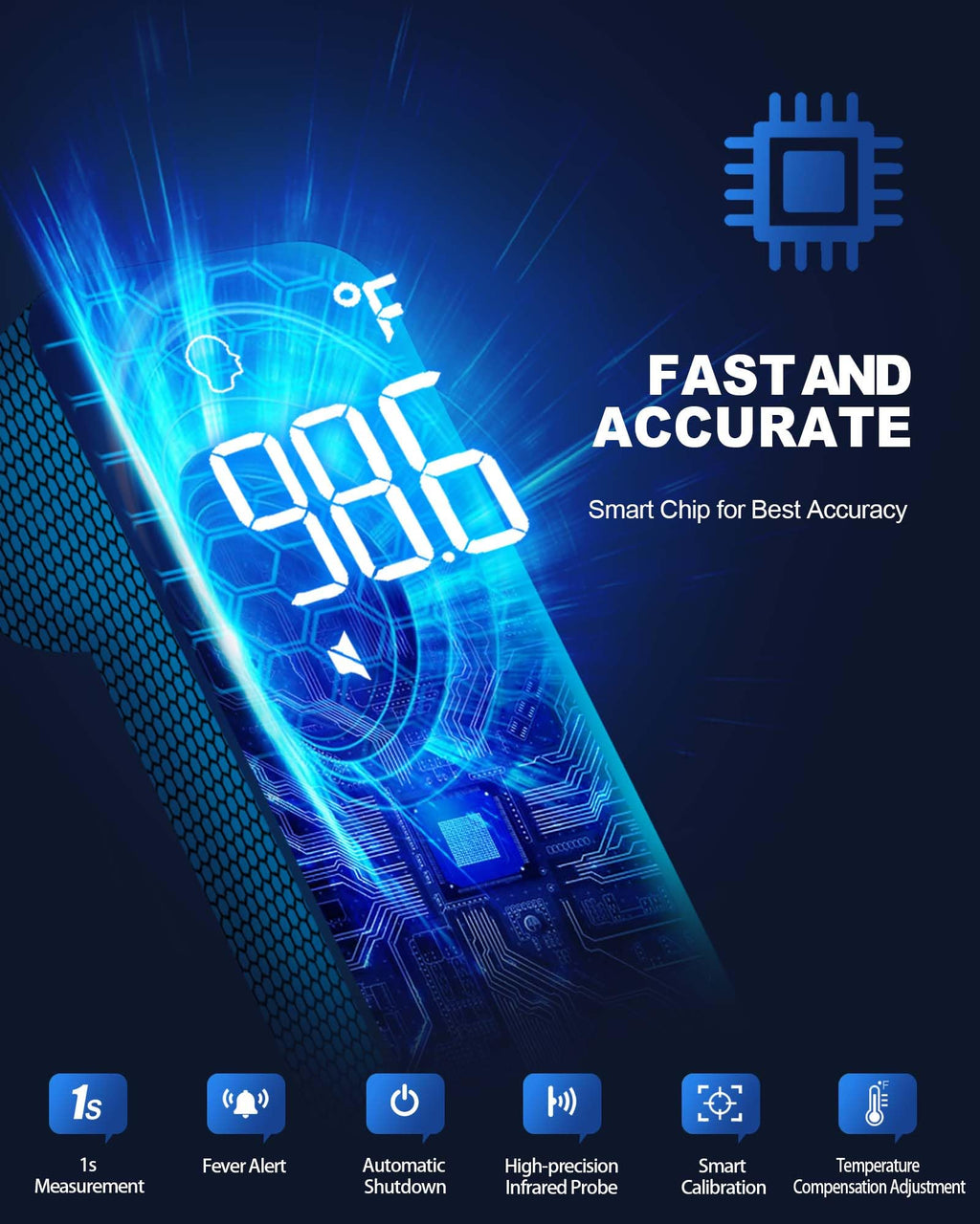 No-Touch Forehead Thermometer for Adults