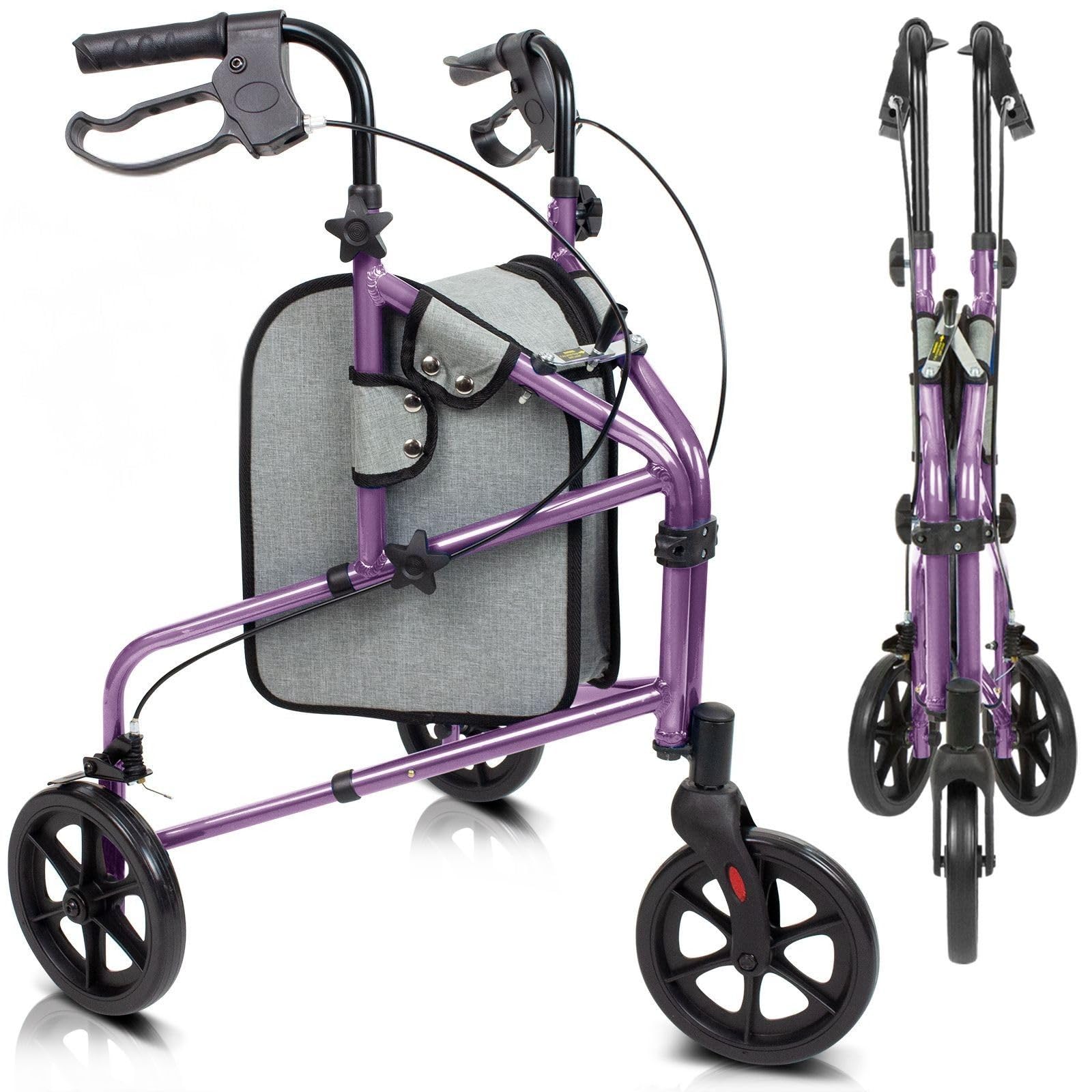 Mobility 3 Wheel Walker - Three Wheeled Rollator for Seniors