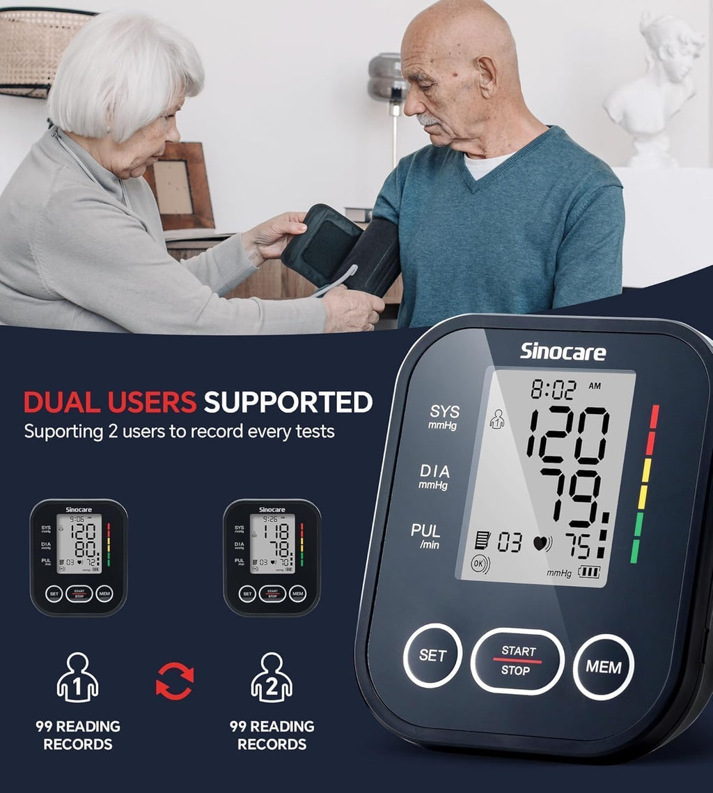 Blood Pressure Monitor, Upper Arm BP Machine for Home