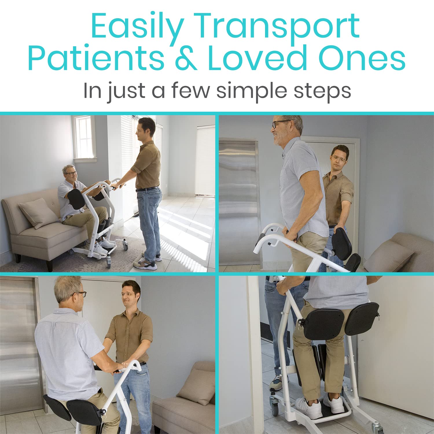 Mobility Sit to Stand Patient Lift for Handicapped - Stand Assist Lift Aid for Home Care Use