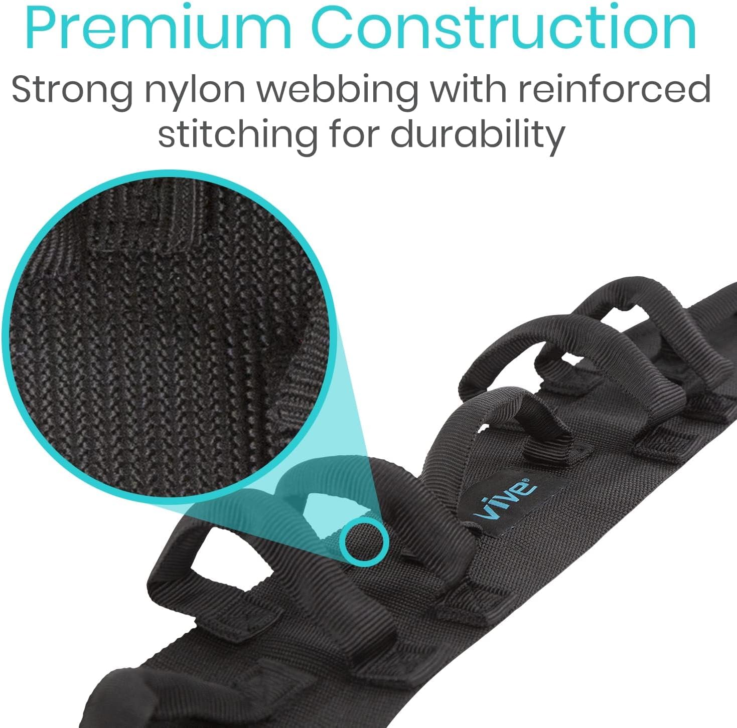 Gait Belt (300lbs) Transfer Belt with Handles - Medical Nursing Safety Patient Assist - Bariatric, Elderly, Handicap, Physical Therapy