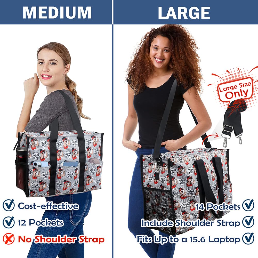 Nurse Bags for Work Nursing Bag Multiple Pockets Waterproof Organizing Zip Top Clinical Bag