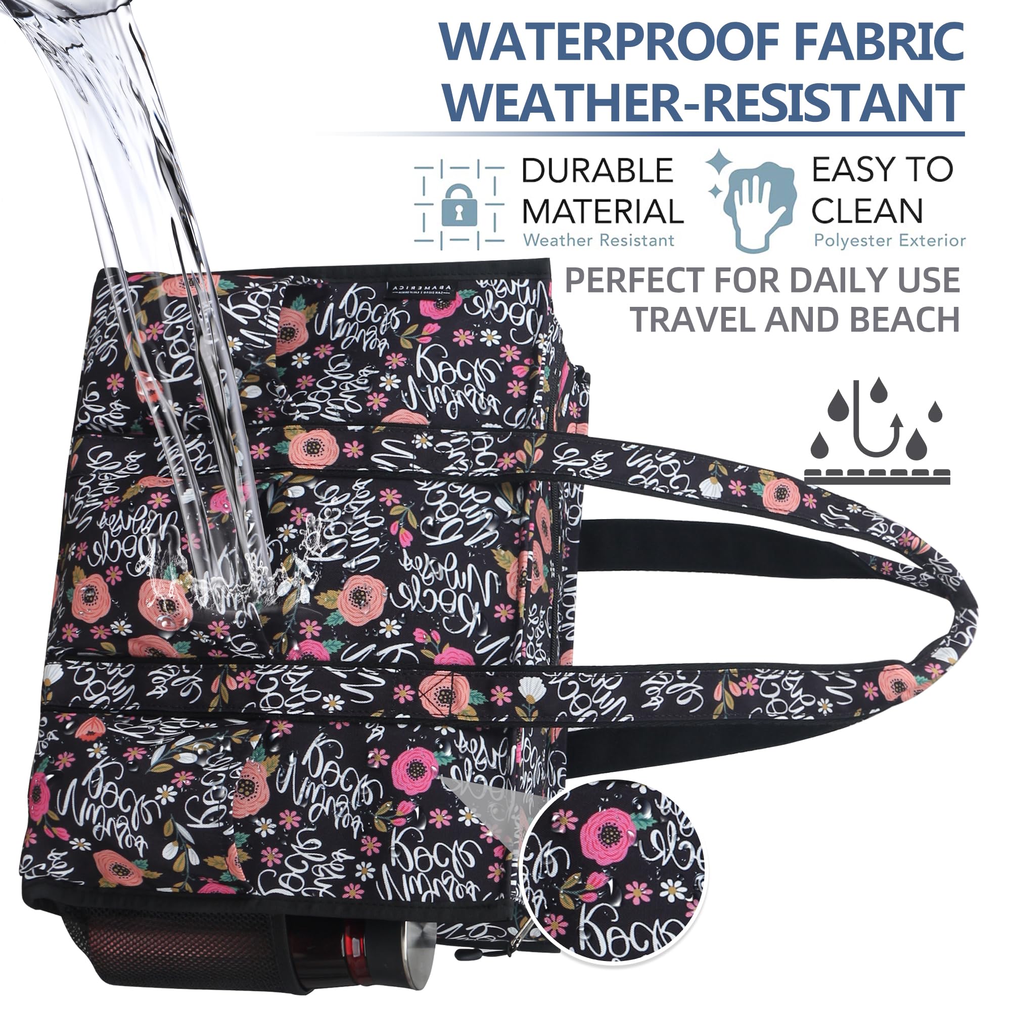 Nurse Bags for Work Nursing Bag Multiple Pockets Waterproof Organizing Zip Top Clinical Bag