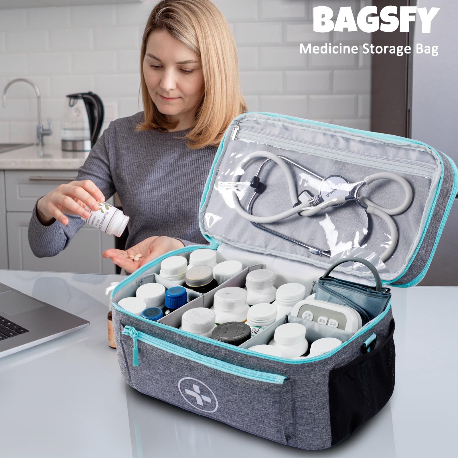 Travel Medicine Bag Organizer, Medical Bag Empty