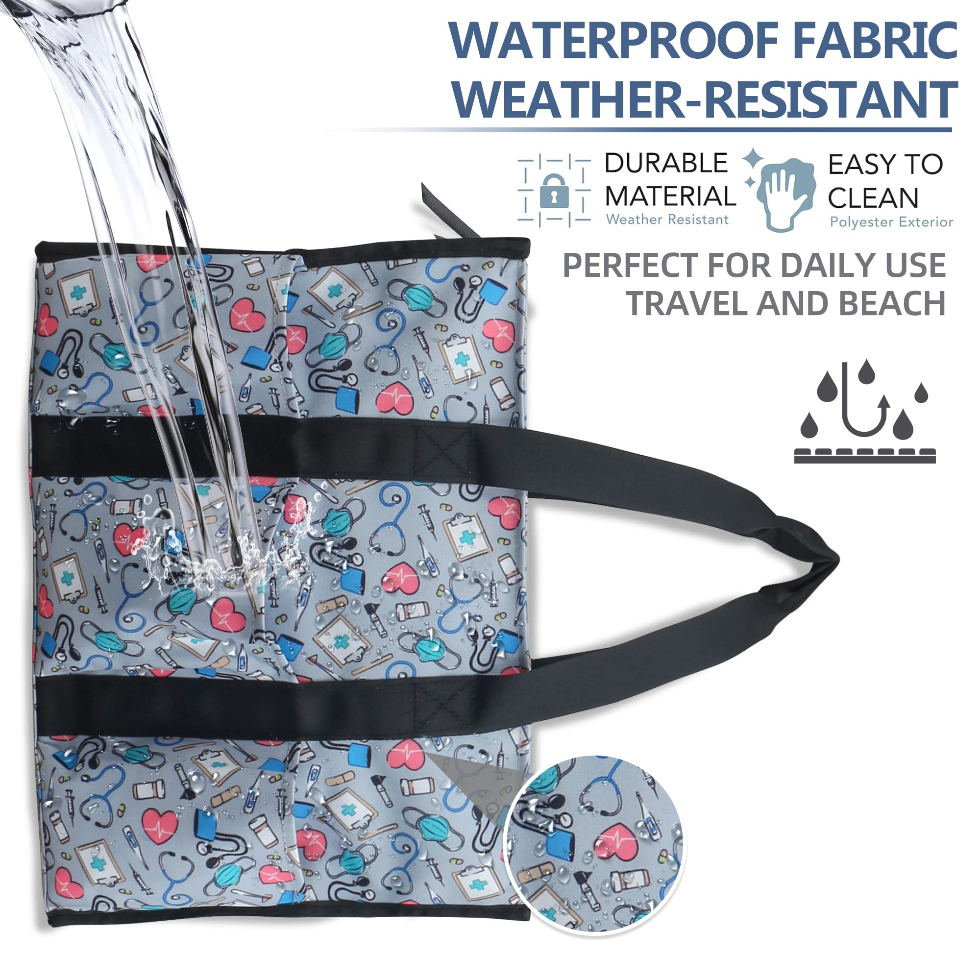 Nurse Bags for Work Nursing Bag Multiple Pockets Waterproof Organizing Zip Top Clinical Bag