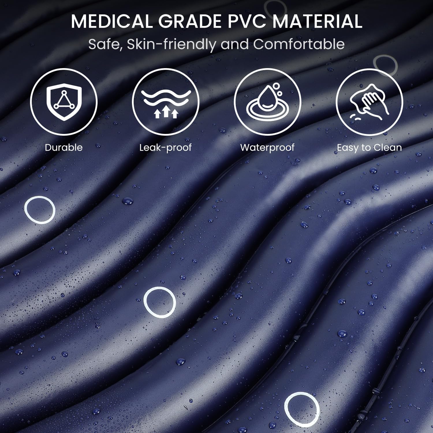 Alternating Air Pressure Mattress Pad, Bed Sore Prevention, Hospital Bed Mattress Topper with Whisper Quiet Pump