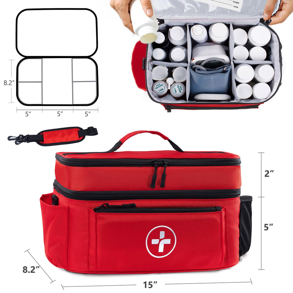 Travel Medicine Bag Organizer, Medical Bag Empty