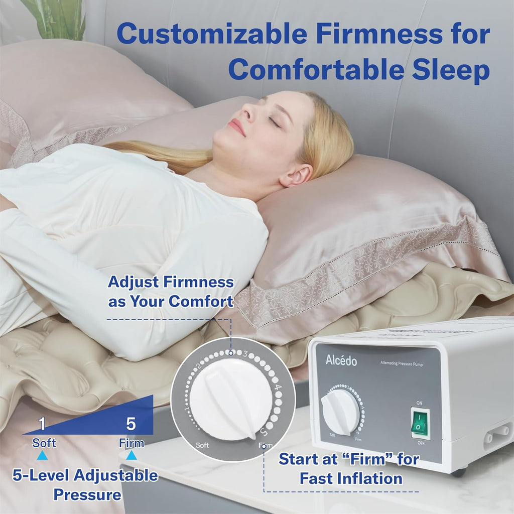 Air Pressure Mattress Pad for Bed Sore and Ulcer Prevention, Hospital & Home Use Medical Mattress Topper for Bedridden Patient