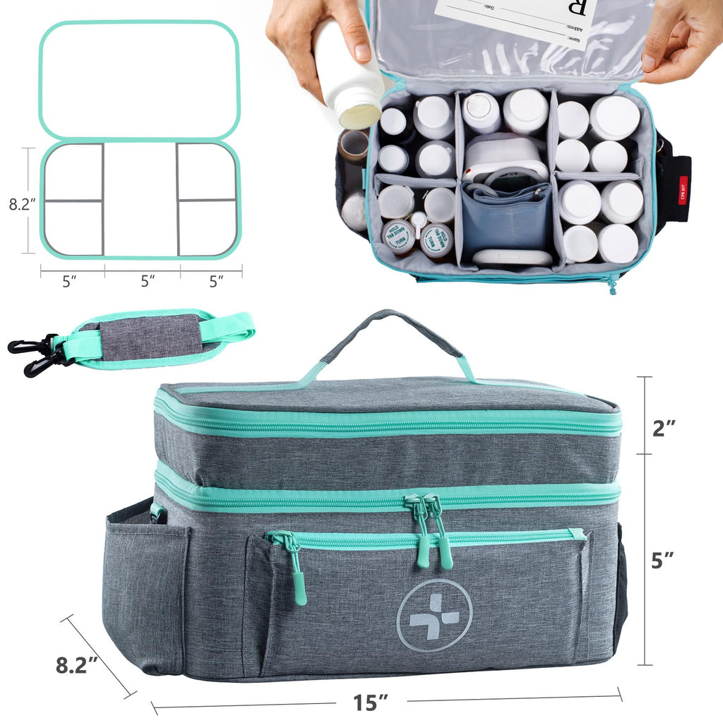 Travel Medicine Bag Organizer, Medical Bag Empty