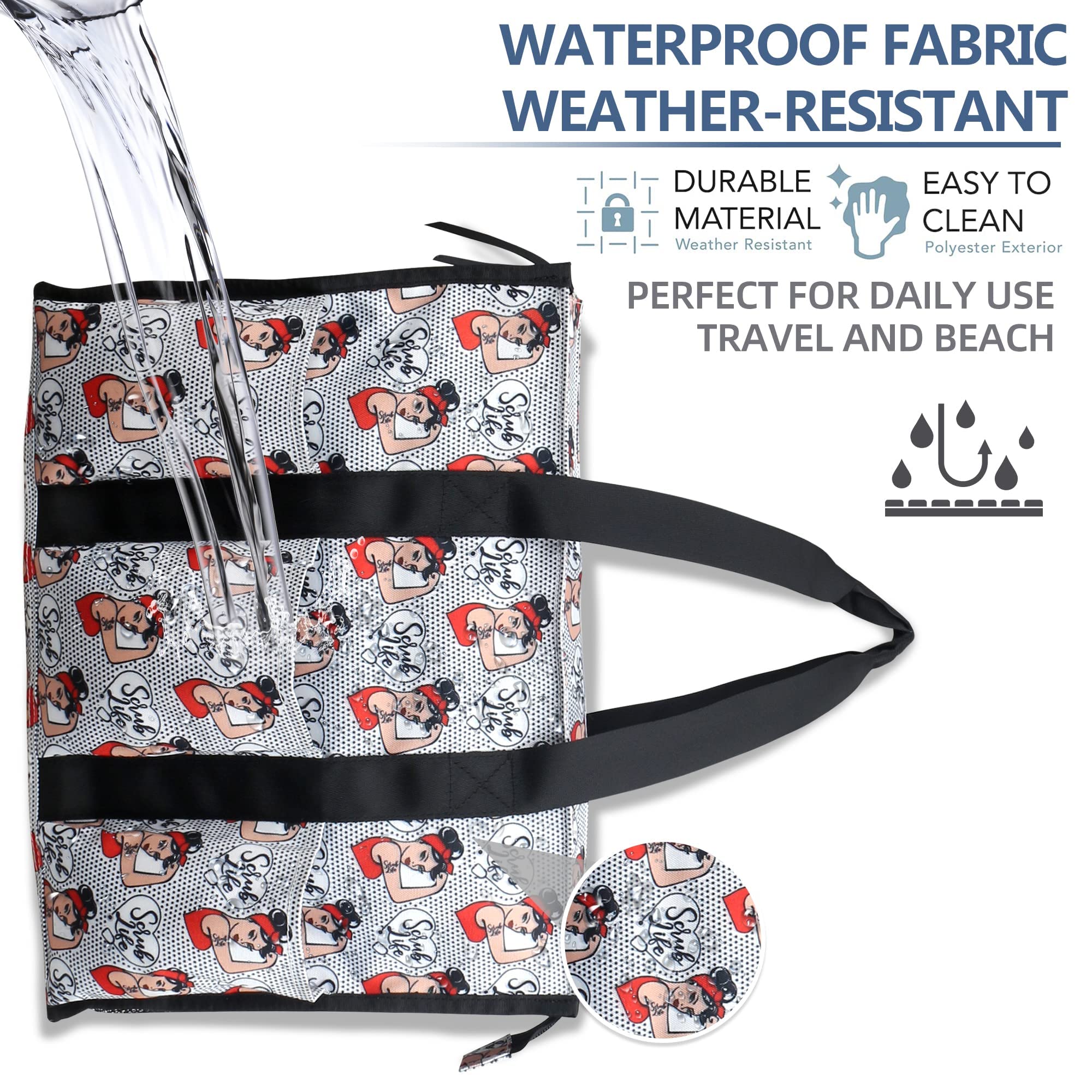 Nurse Bags for Work Nursing Bag Multiple Pockets Waterproof Organizing Zip Top Clinical Bag