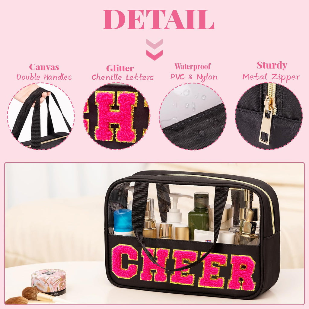 Letter MEDS Bag Clear Medical Medicine bag for Traveling Preppy Emergency Patch Bag with Handle