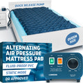 Alternating Air Pressure Mattress Pad with Static Mode & Flocking Add-on - Comfortable Bed Sore Prevention