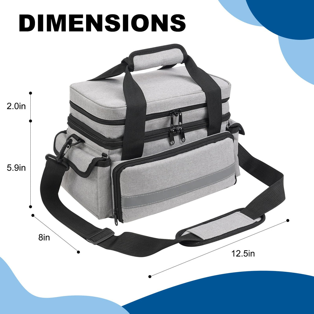 Medicine Organizer with Adjustable Divider, Double-Layer Medicine Bottle organizer Storage