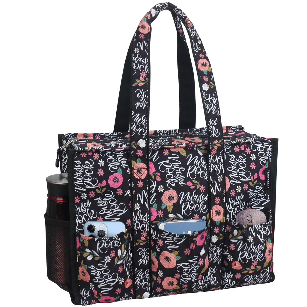 Nurse Bags for Work Nursing Bag Multiple Pockets Waterproof Organizing Zip Top Clinical Bag