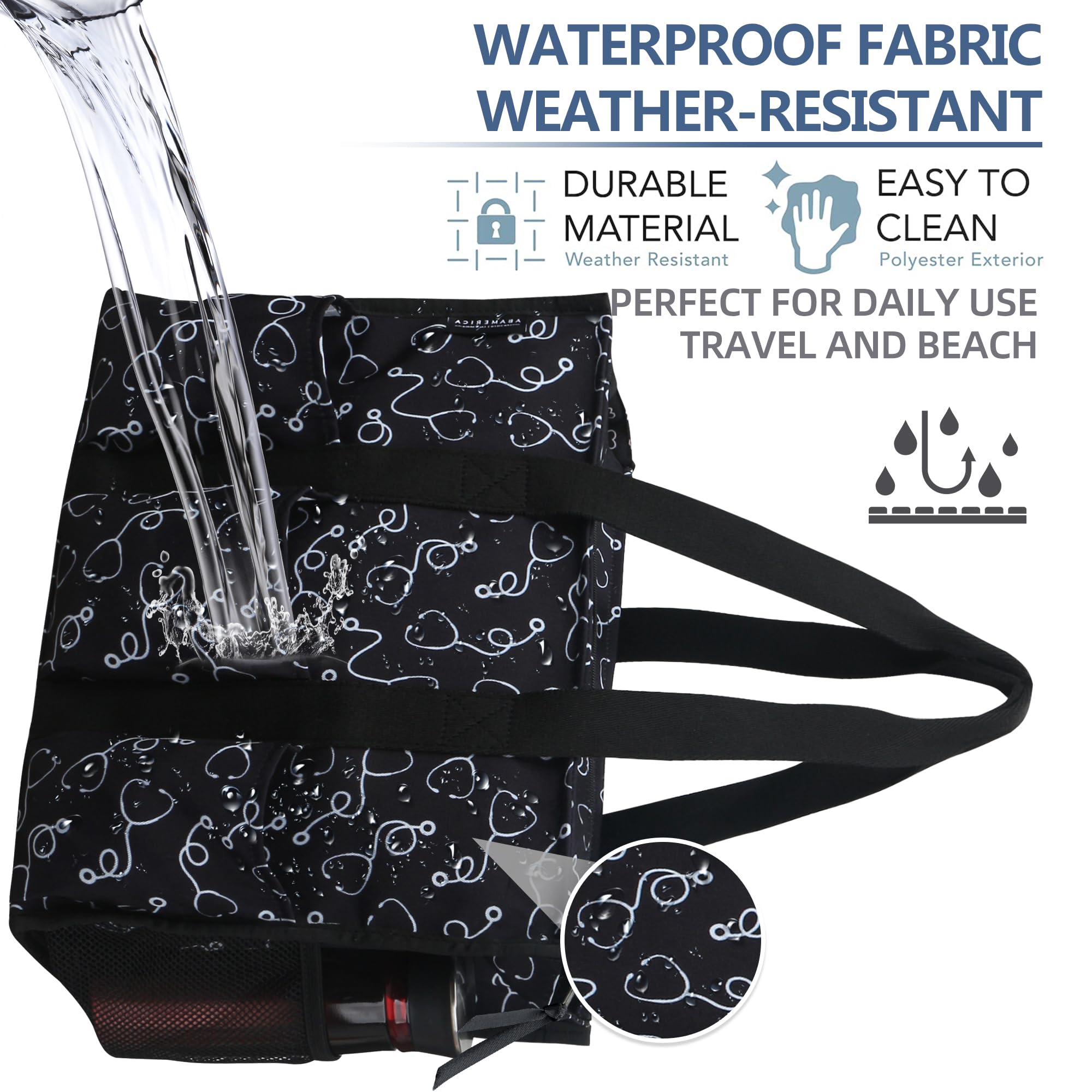 Nurse Bags for Work Nursing Bag Multiple Pockets Waterproof Organizing Zip Top Clinical Bag