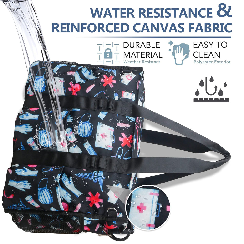 Nurse Bags for Work Nursing Bag Multiple Pockets Waterproof Organizing Zip Top Clinical Bag